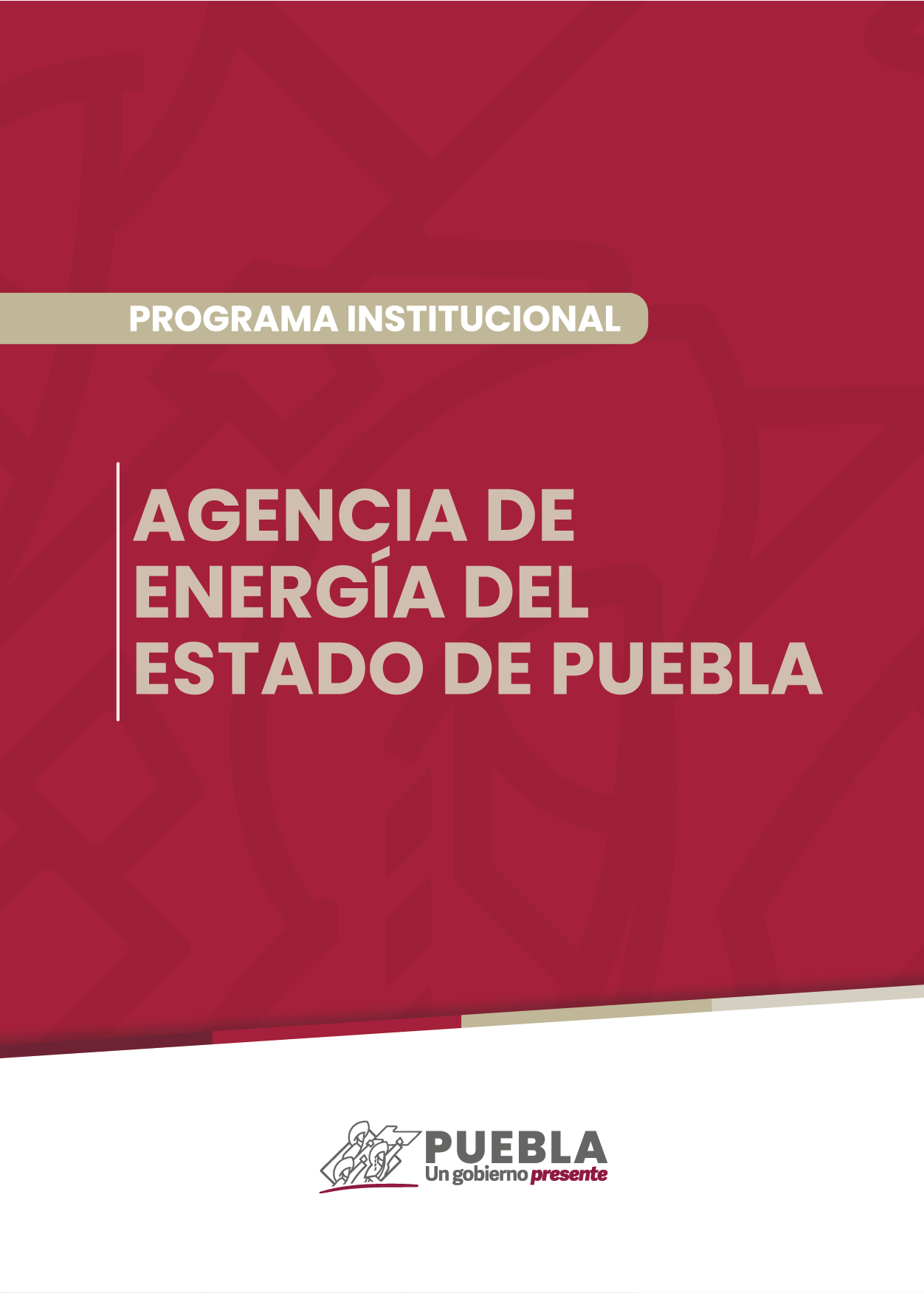 Portada del Programa Institucional Agencia de Energía del Estado de Puebla